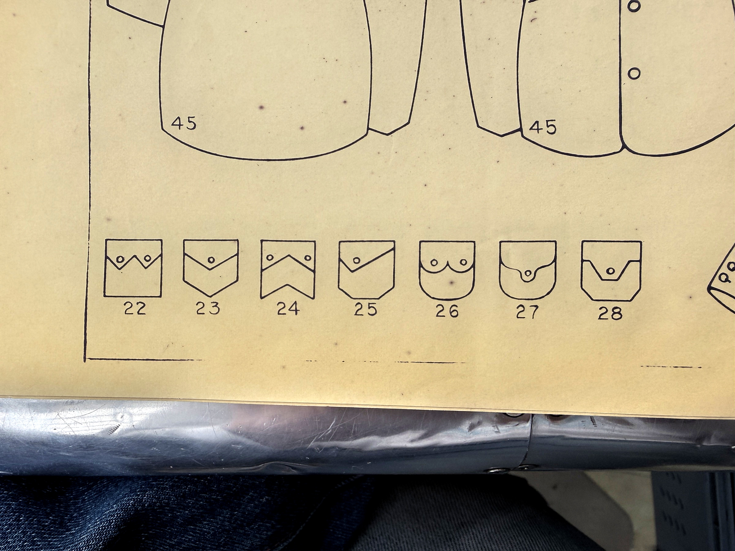 Detail photograph: Pocket choices beneath jacket 45 — IMG_0088.JPG