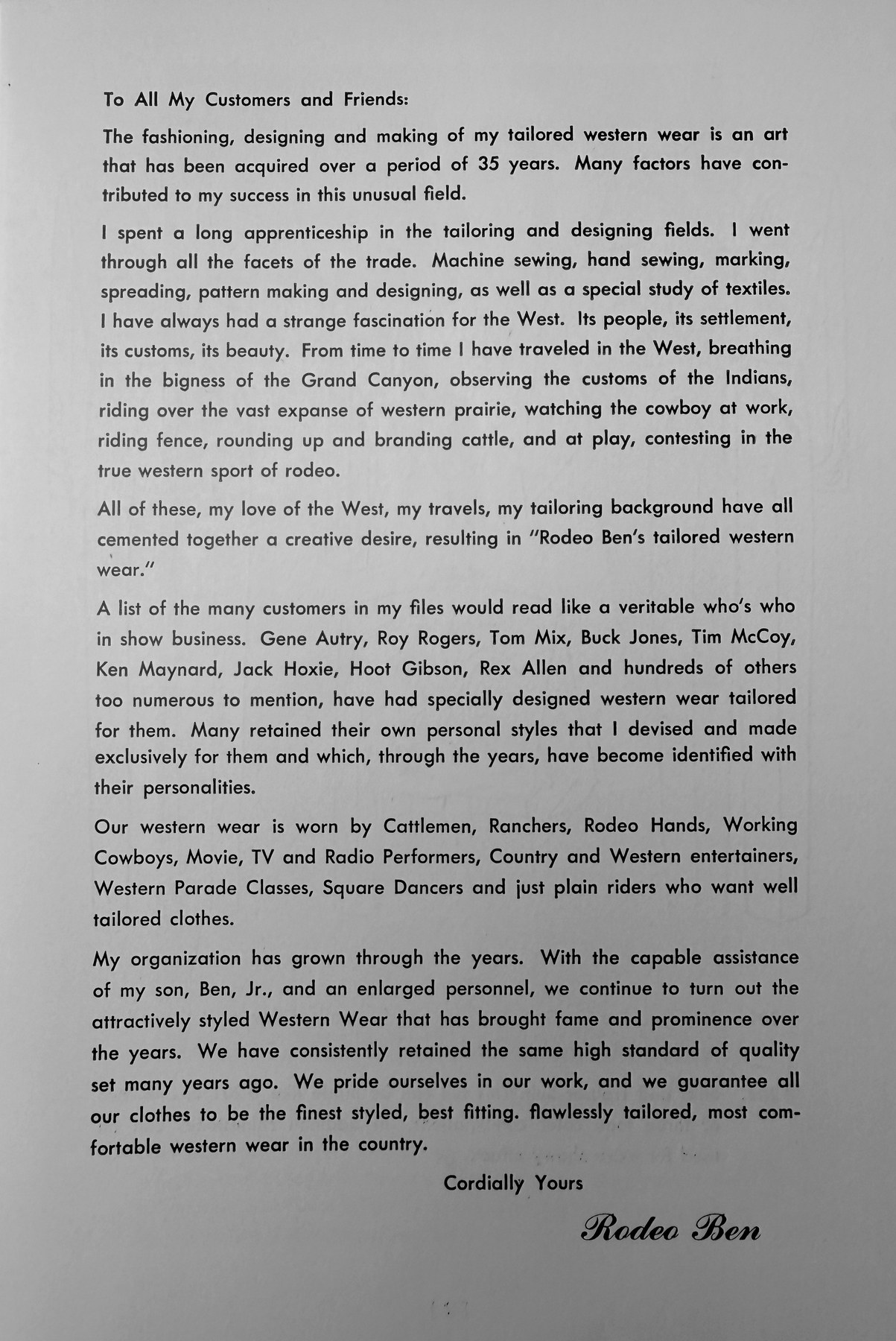 Rodeo Ben catalogue — complete photographed page or spread, view 3