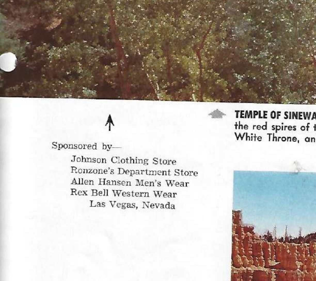 Rex Bell Western Wear named in a 1955 event programme