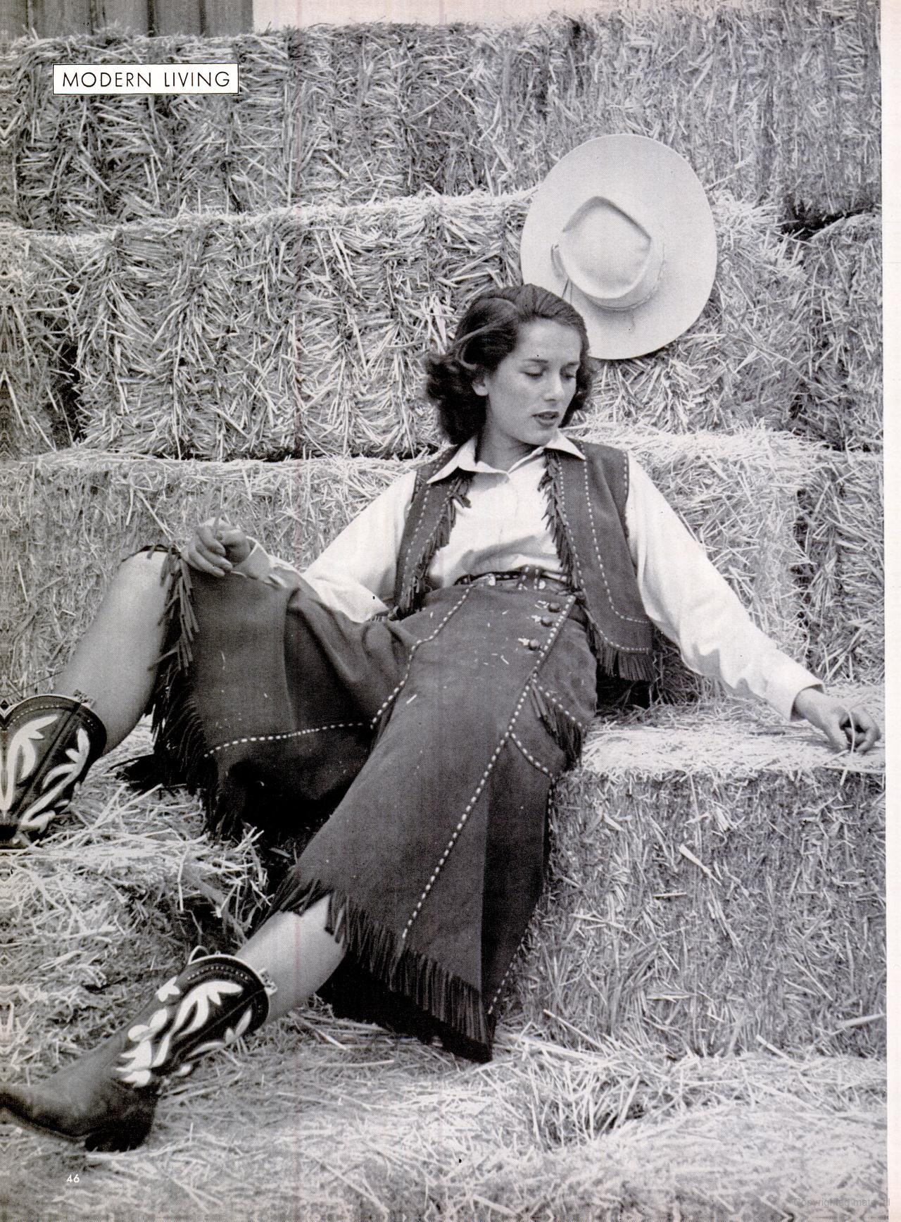 Opening page of Life’s April 1940 Cowgirl feature.