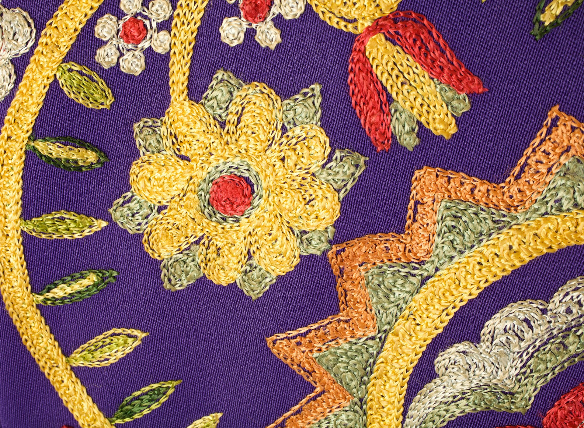 Cal Maddox purple suit · embroidery detail