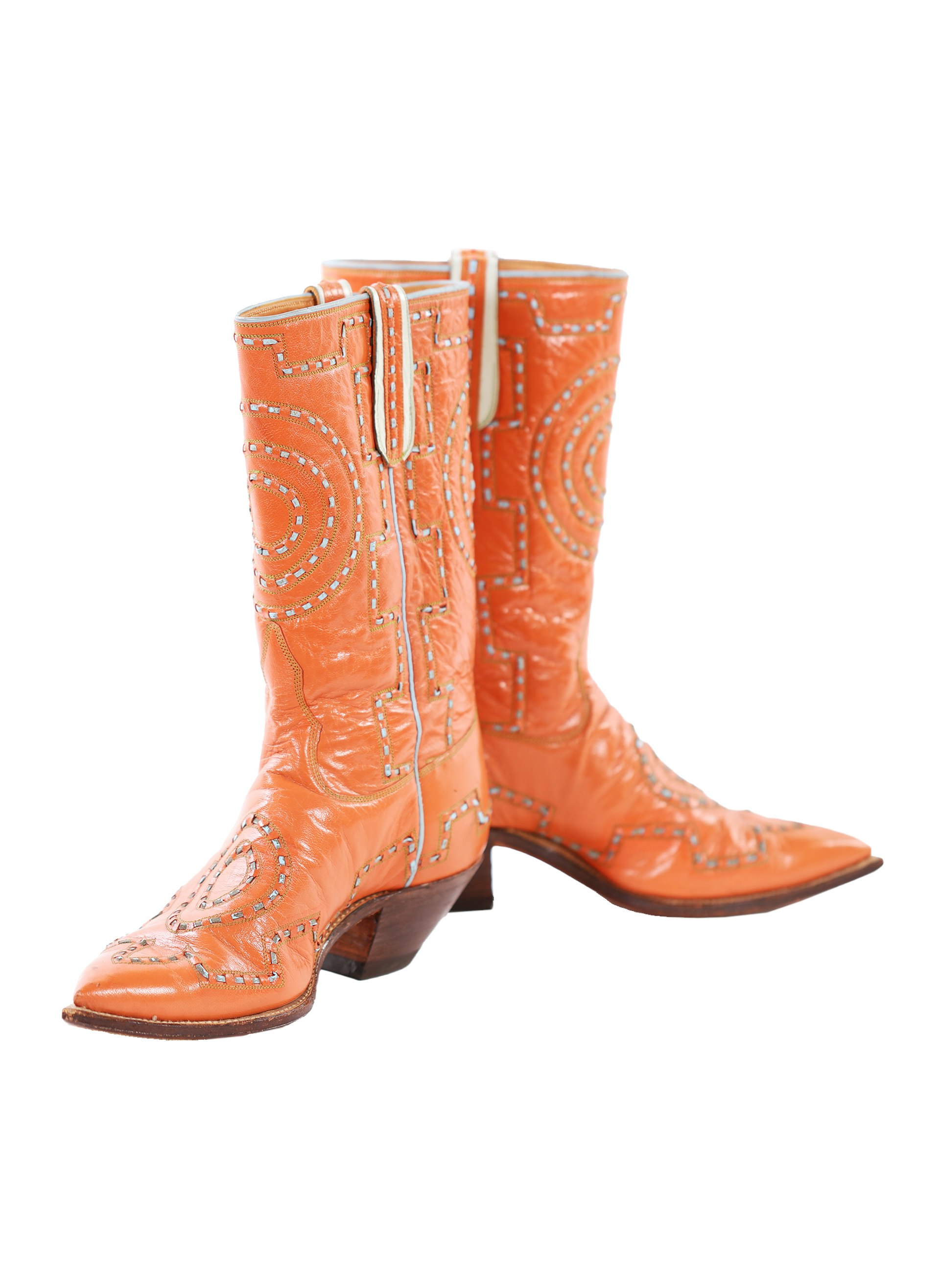 Hand-tooled boots from Nudie’s Rodeo Tailors