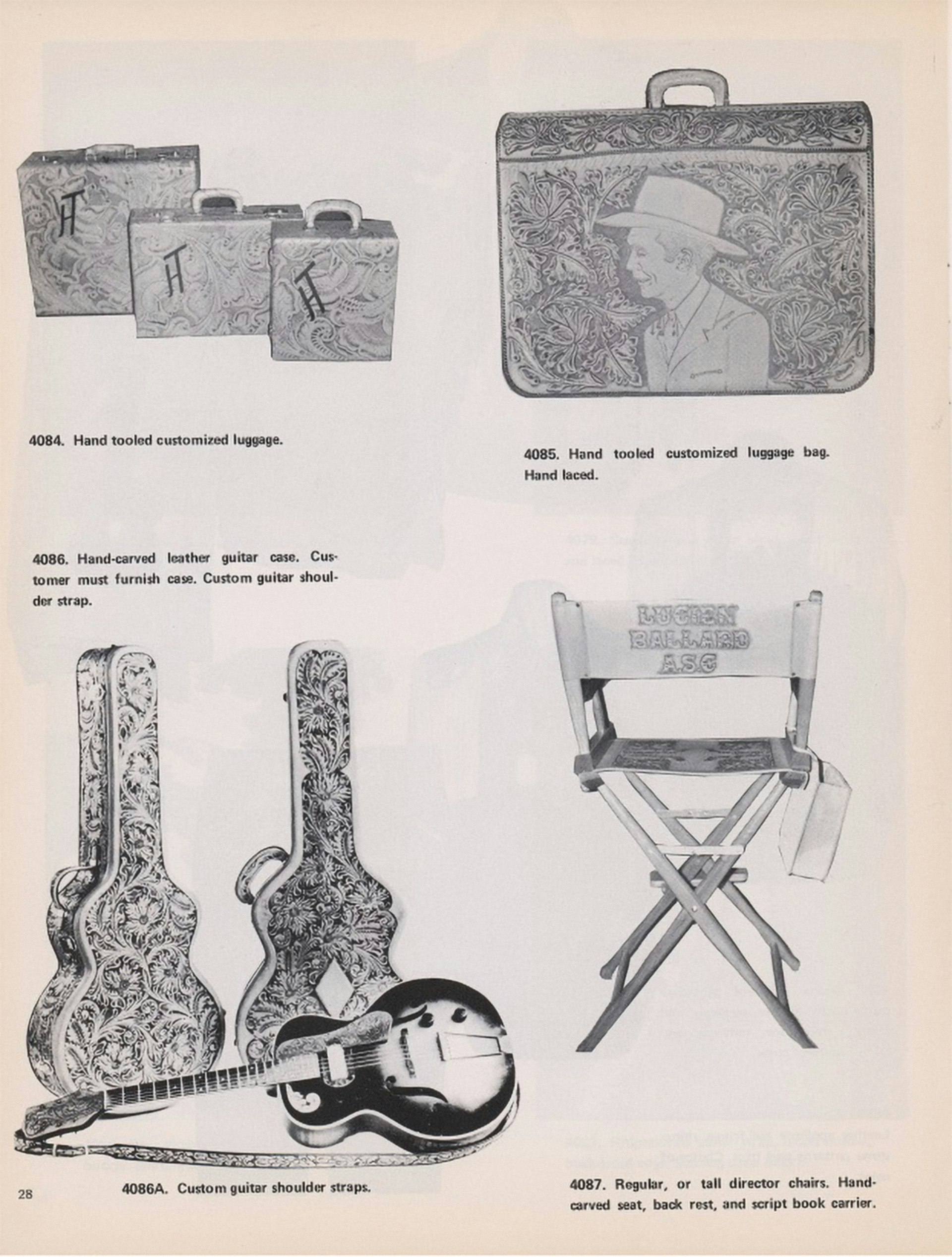 Nudie’s Rodeo Tailors catalogue: leather-goods page