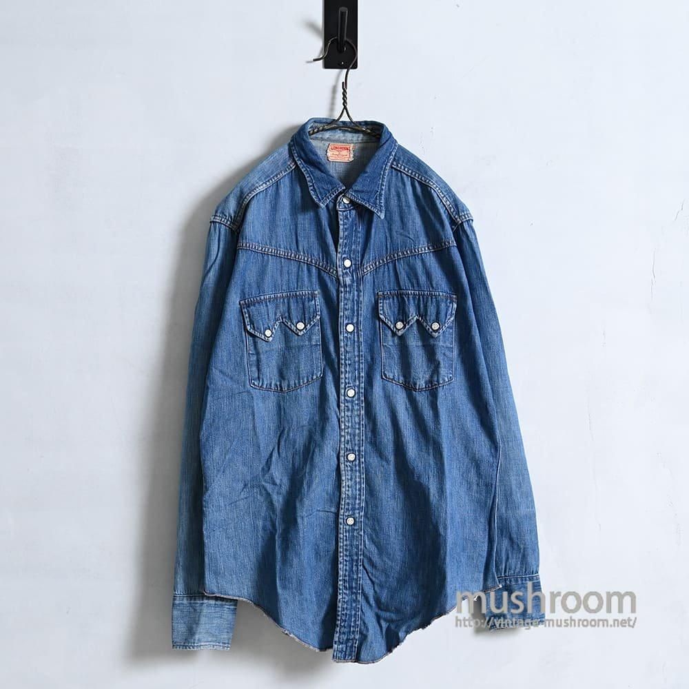 Longhorn-labelled denim Western shirt