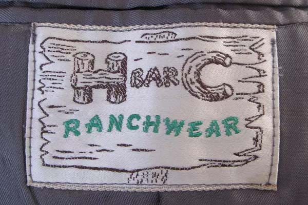 H Bar C Ranchwear label