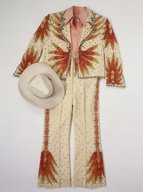 Front view of Nudie Cohn’s own circa-1970 suit, Autry object 87.169.4. Photograph by Susan Einstein.
