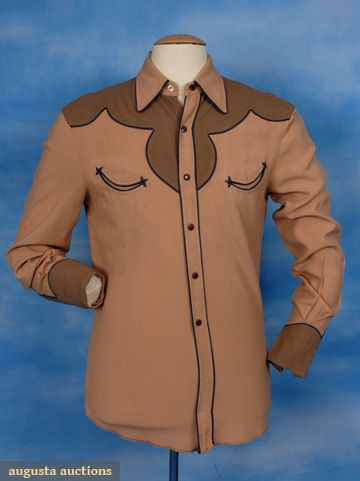 Tan Western shirt in a Circle A and Kohinoor auction lot