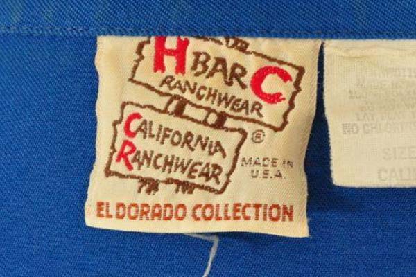 H Bar C / California Ranchwear “Eldorado Collection” label