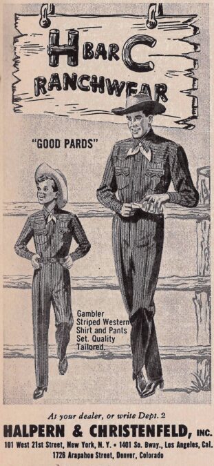 H Bar C Ranchwear “Good Pards” advertisement reproduction