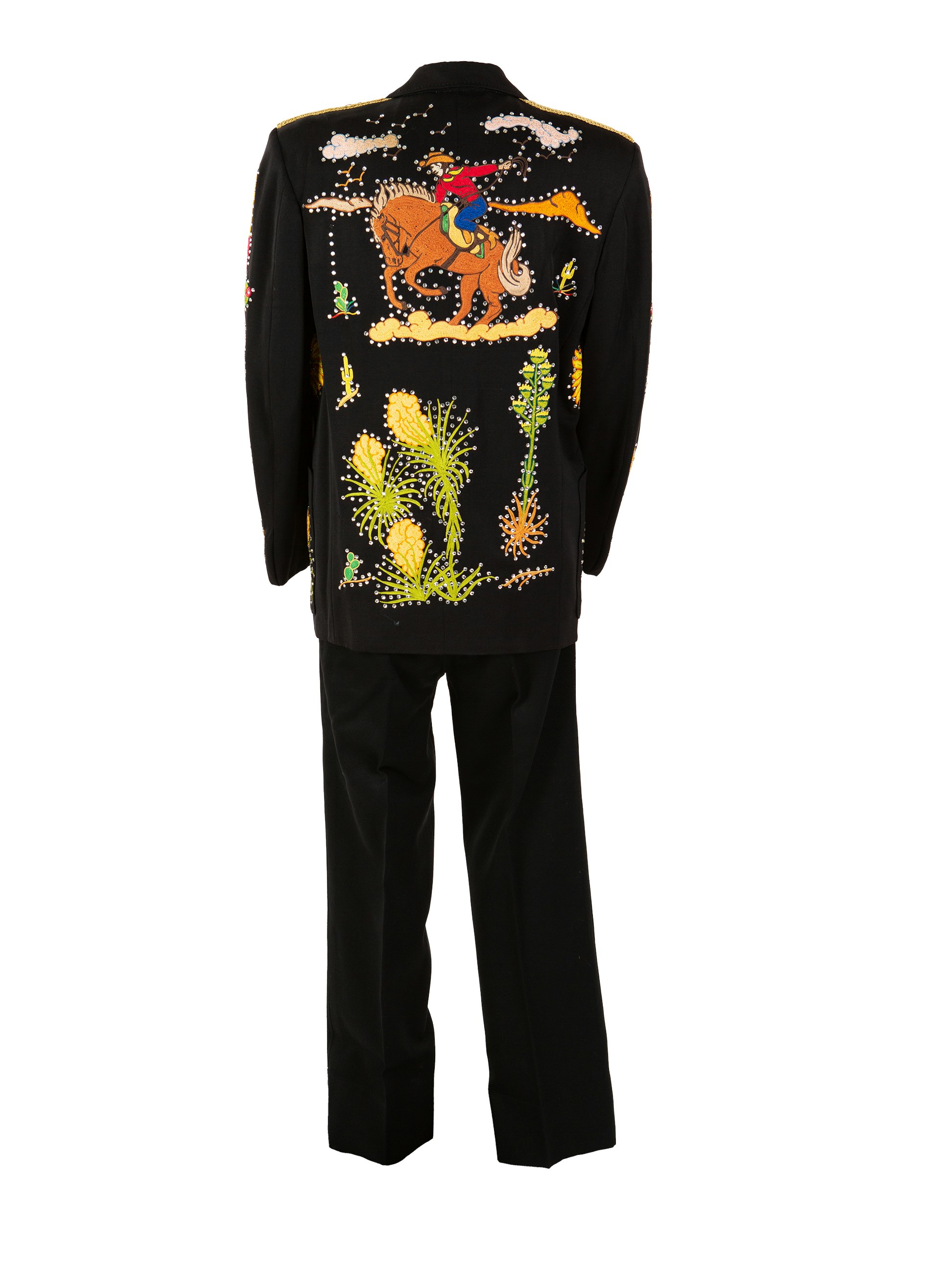 Hank Snow pictorial suit, back