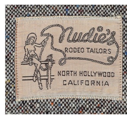 Pre-bolero Nudie’s Rodeo Tailors label, in Christie’s 2010 Roy Rogers and Dale Evans Museum Collection lot photograph.