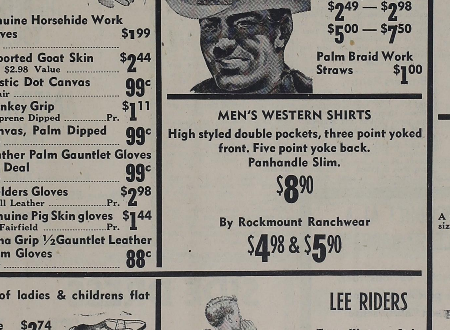 Harman’s Rockmount Ranchwear shirt offer · 1955
