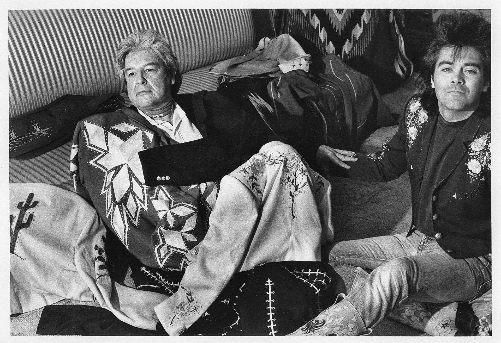 Manuel Cuevas and Marty Stuart, c. 1985. Photograph credited by the Country Music Hall of Fame to Raenne Rubenstein.