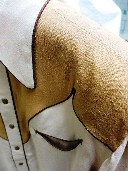 Philip K. Wrigley’s Turk shirt · yoke and smile-pocket detail