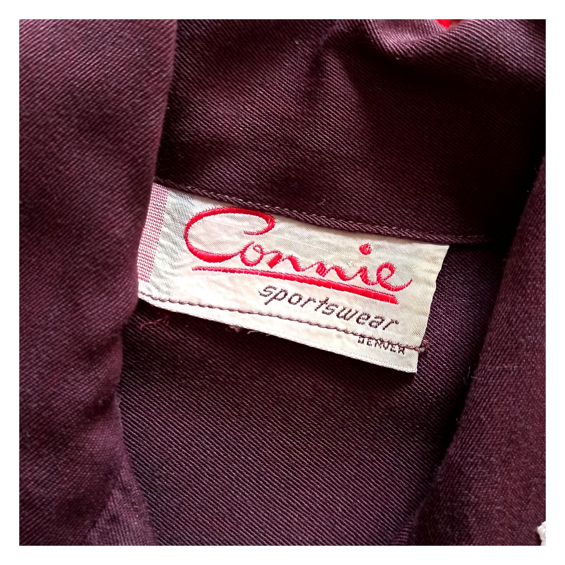 Connie Sportswear label inside the daisy shirt