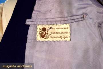 N. Turk / English Western Apparel label in Augusta Auctions’ lot 700 photograph, showing Sherman Oaks, California.