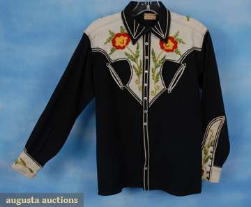 Black-and-cream Sam A. Formann Co. shirt, Augusta Auctions lot 683, October 2008.